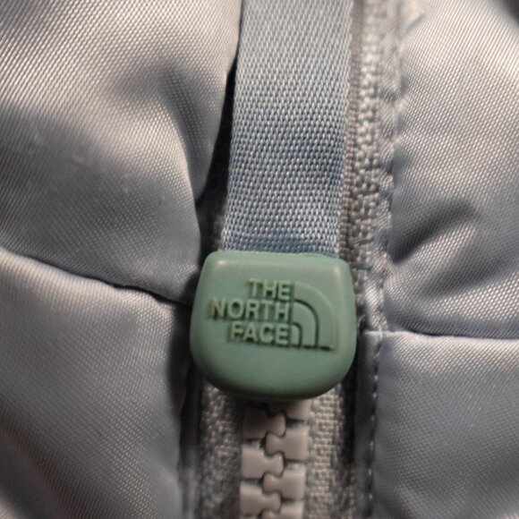 The North Face 550 goose down puffer jacket women's small ice silver blue - Picture 4 of 16